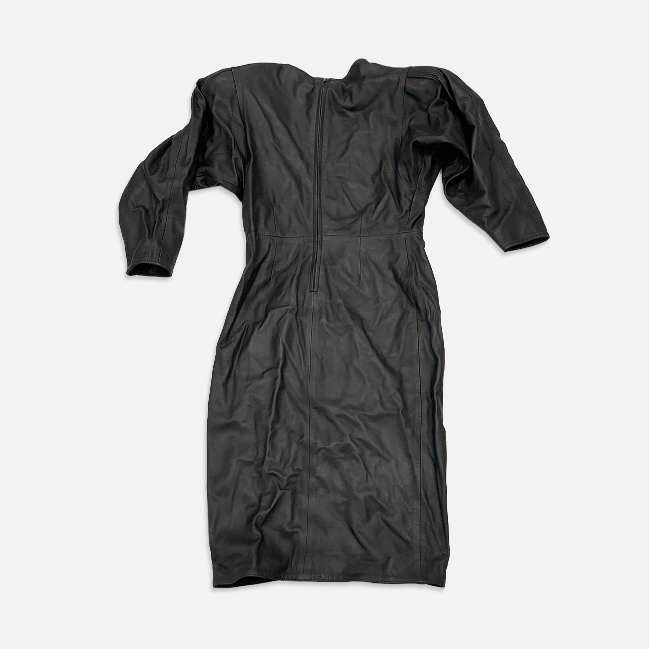 Vintage Black Leather Dress