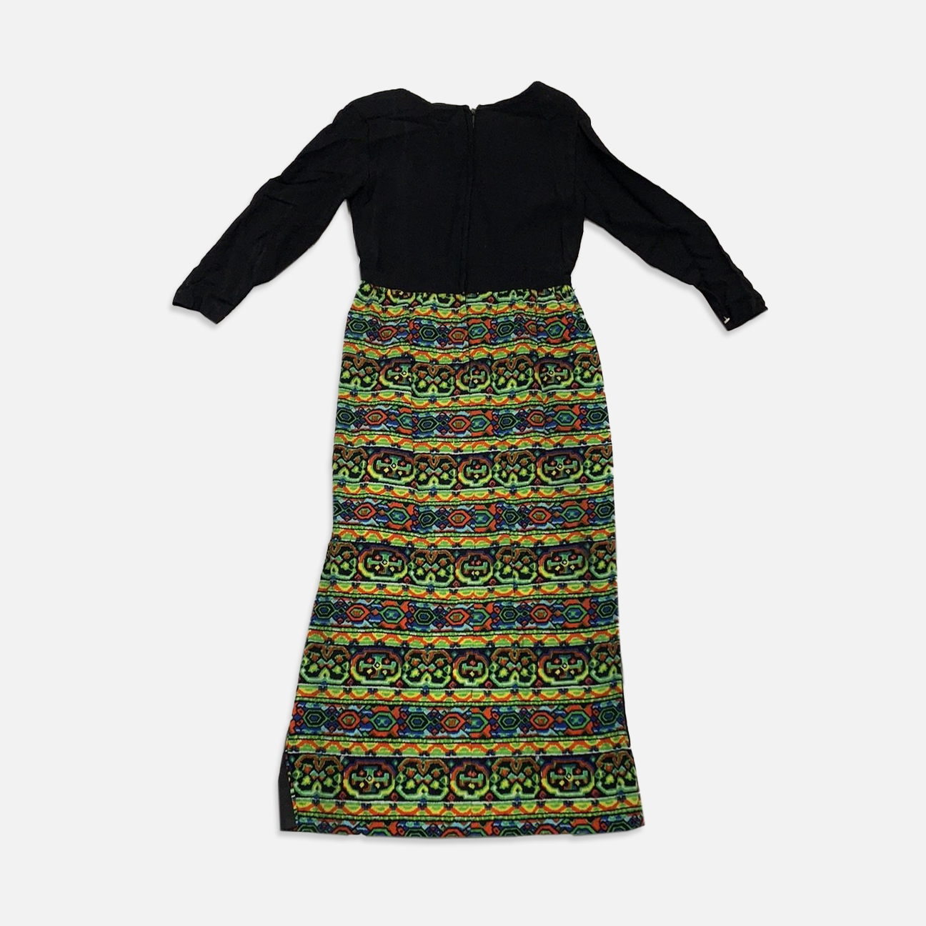 Vintage black & green dress – The Era NYC