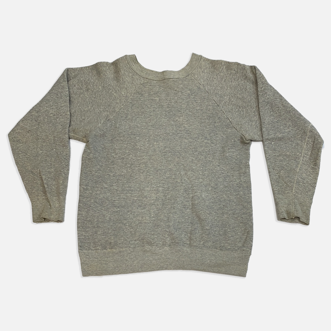 60s Hanes Breeze Shield Vintage Heather Grey Raglan Crewneck