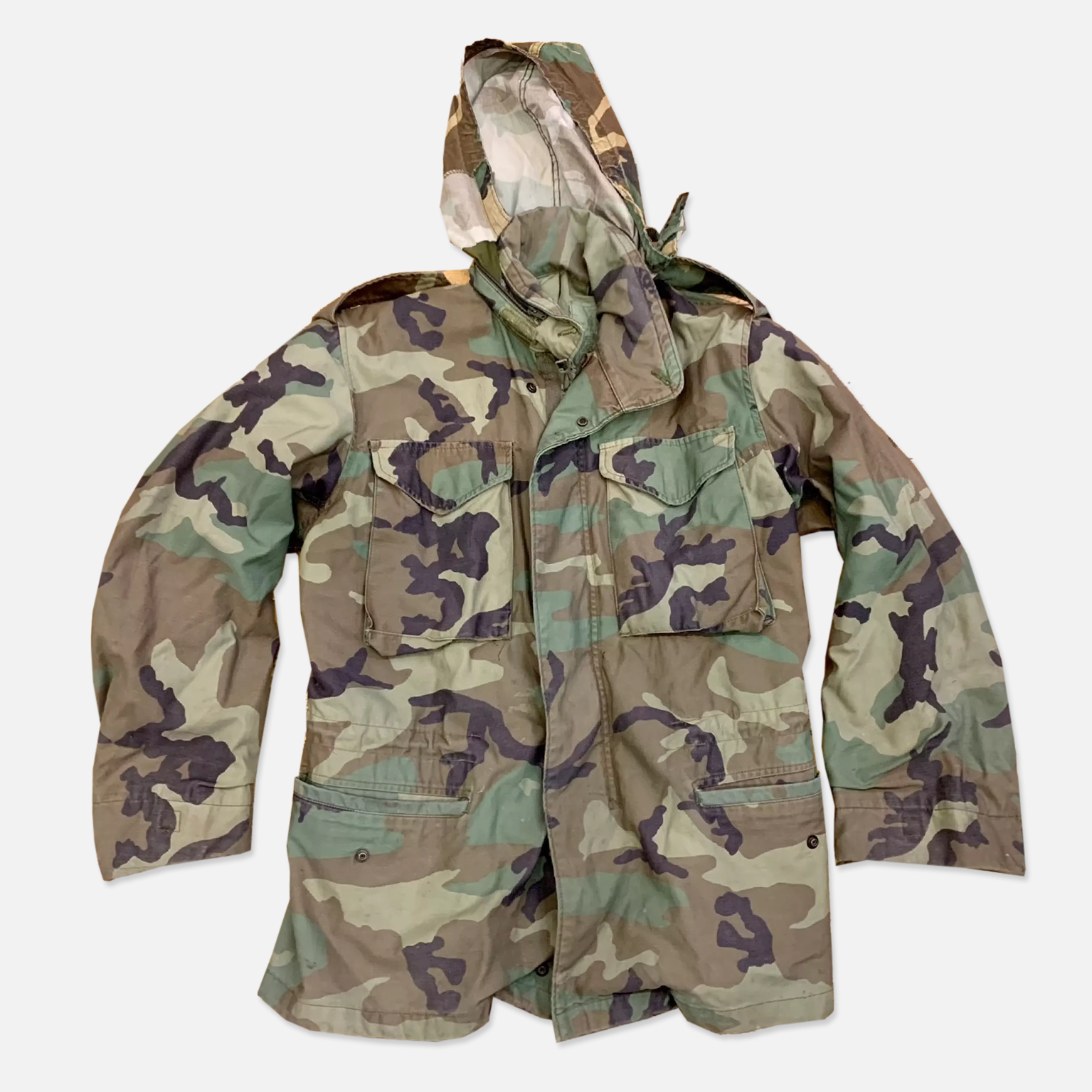 Vintage Camo Zip Up Hoodie main image 1