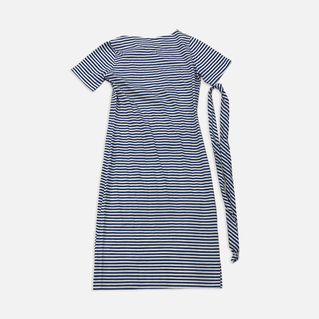 Vintage Blue Striped T Shirt Dress