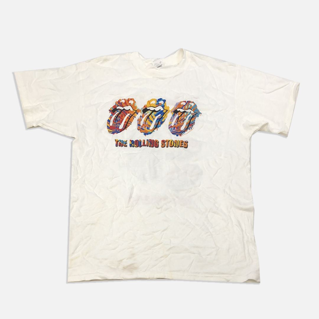 THE ROLLING STONES T Shirt Steel Wheels Band Logo Nue Ufficiale Uomo - Foto 4