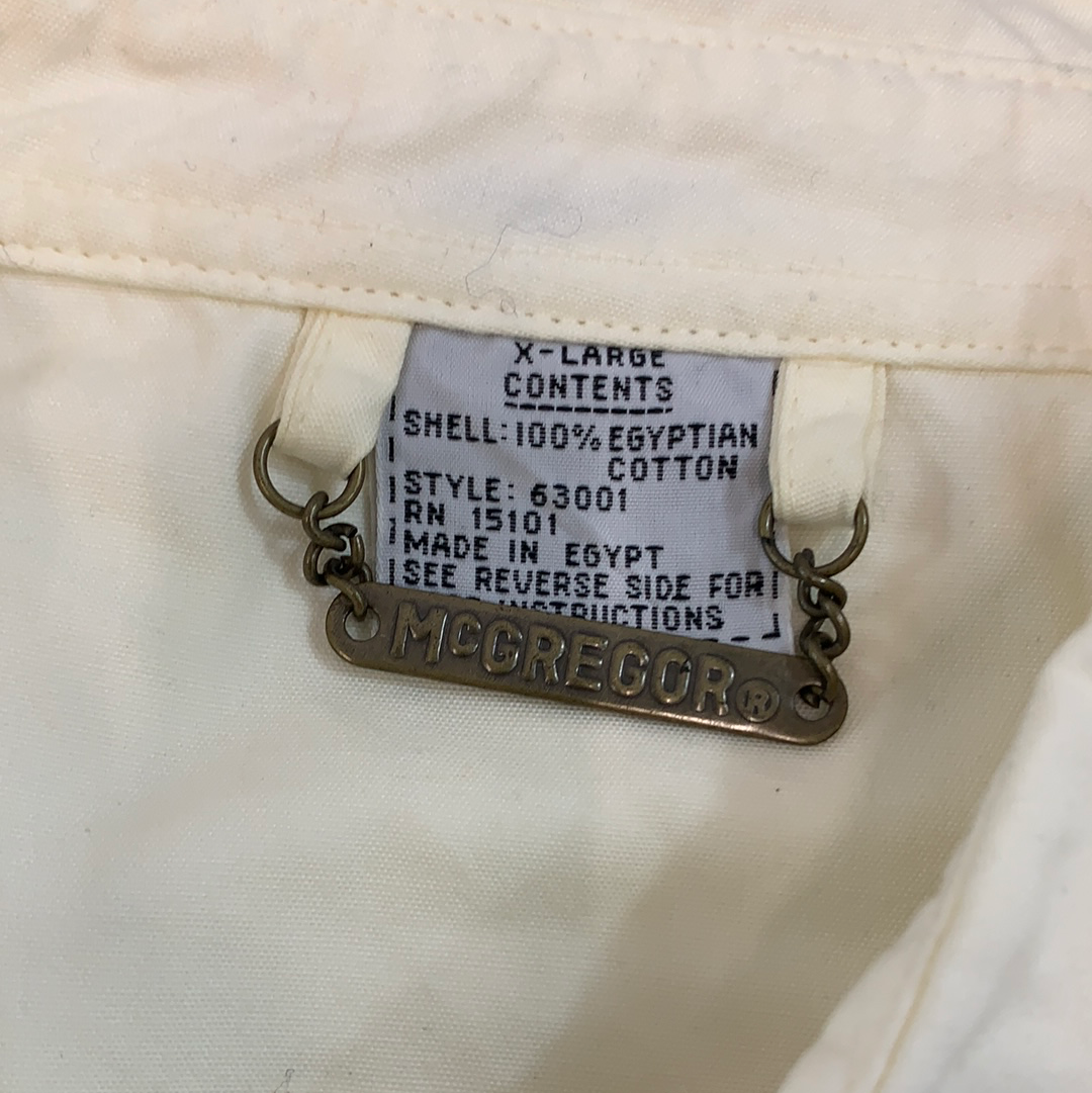 McGREGOR 70's made in USA 古着　size L Vintage McGregor White Zip Up sportsman jacket – The Era NYC