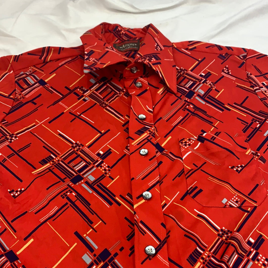 arrow button down dress shirts Vintage Arrow Americas Shirtmaker short sleeve button up – The Era NYC