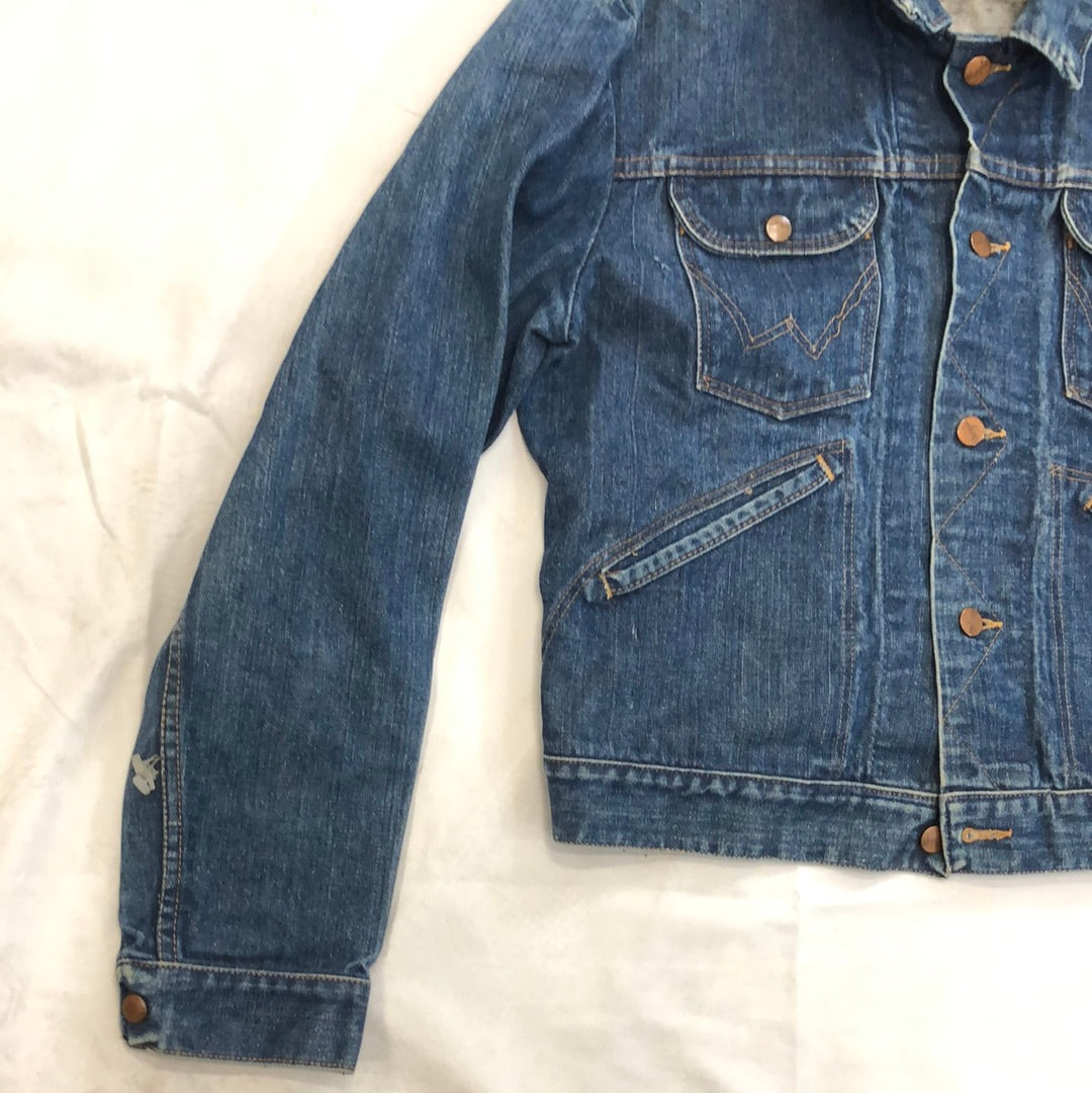 Wrangler denim jacket, men's size M cotton blue type Vintage Second Hand main image 1