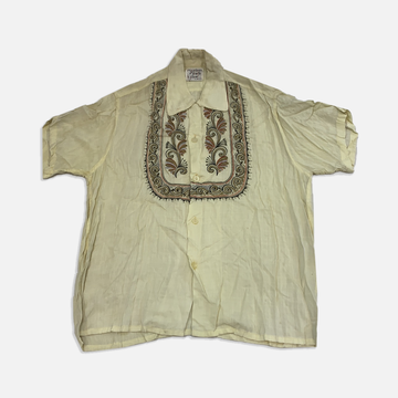 Vintage Mexican Fiesta by Somerset button up linen shirt