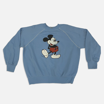 Vintage Mickey Mouse Baby Blue Crewneck Sweater - XL