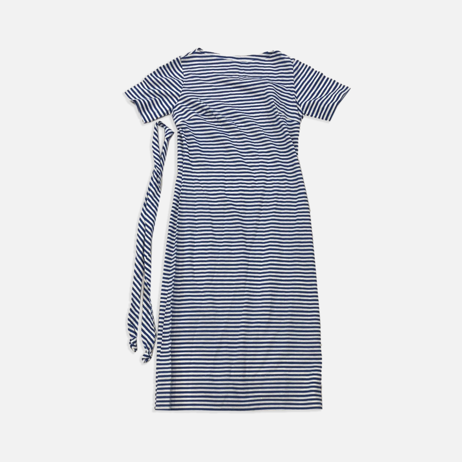 Vintage Blue Striped T Shirt Dress