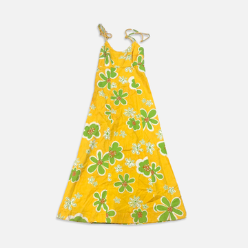 Vintage Yellow Flower Dress