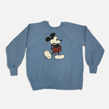 Vintage Mickey Mouse Baby Blue Crewneck Sweater - XL