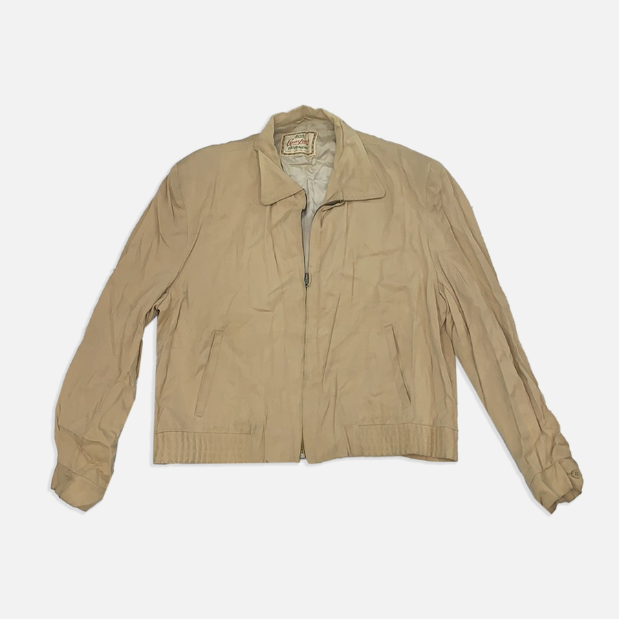 Vintage Campus Tan Outerwear zip up jacket – The Era NYC Vintage Campus Tan Outerwear zip up jacket – The Era NYC