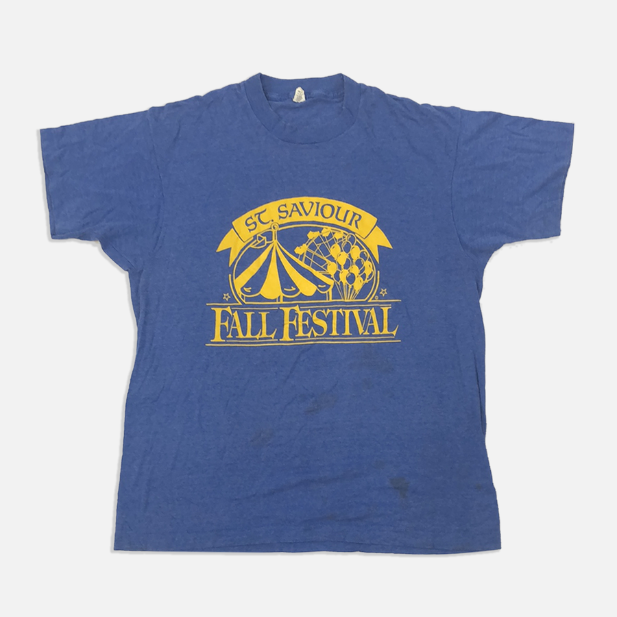 Vintage Fall Festival Blue T Shirt