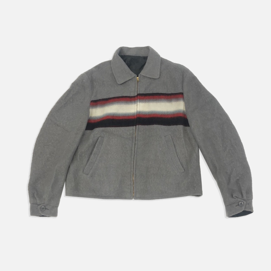Vintage Grey Zip Up Jacket