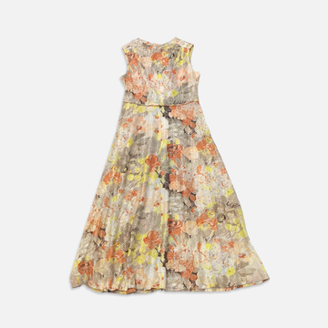 Vintage Peach Floral Dress