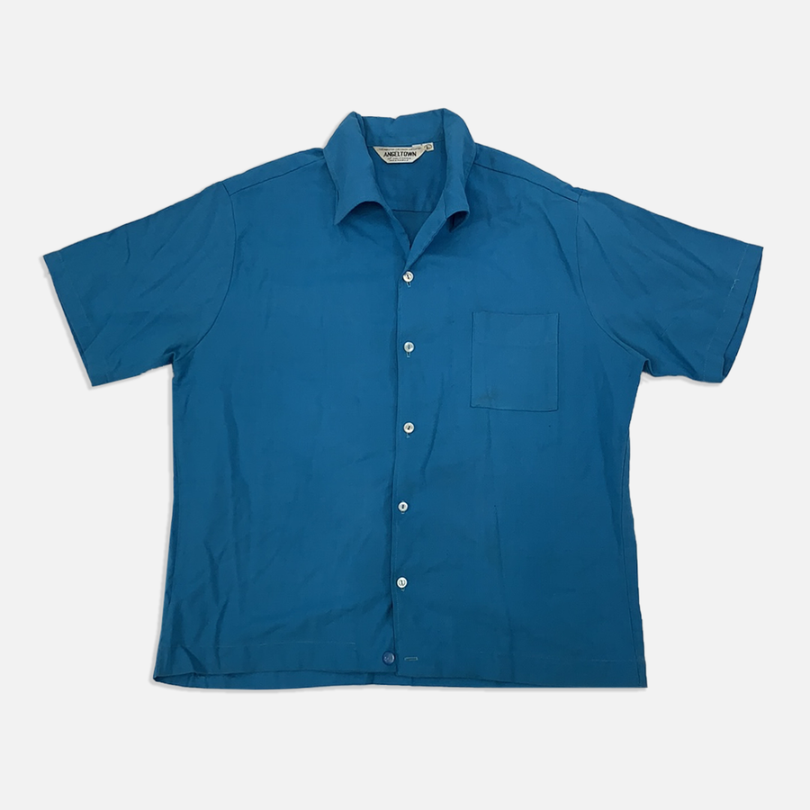 Vintage Angeltown Blue Bowling Shirt