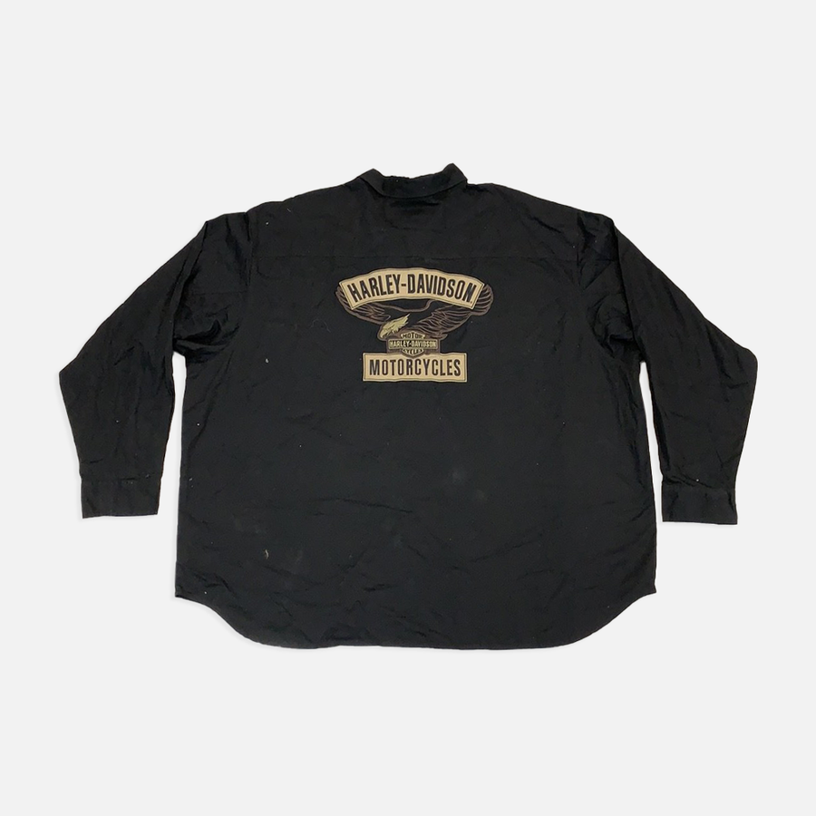 Vintage Harley Davidson Black Button Up Shirt