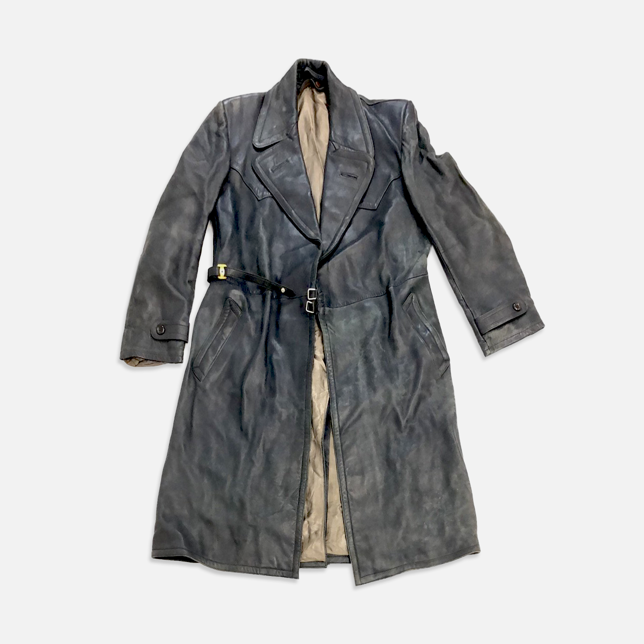 Vintage hot sale leather trench