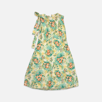 Vintage Floral Sleeveless Dress