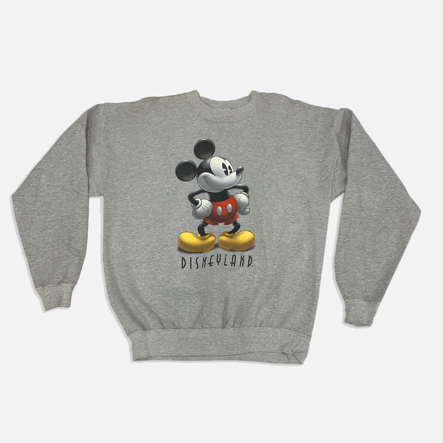 Vintage Mickey Mouse Grey Crewneck Sweater - L