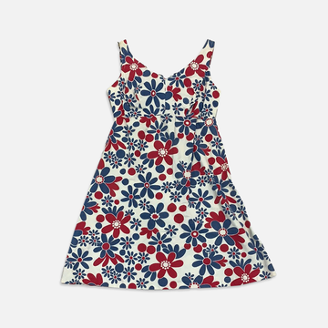 Vintage Red & Blue Dress