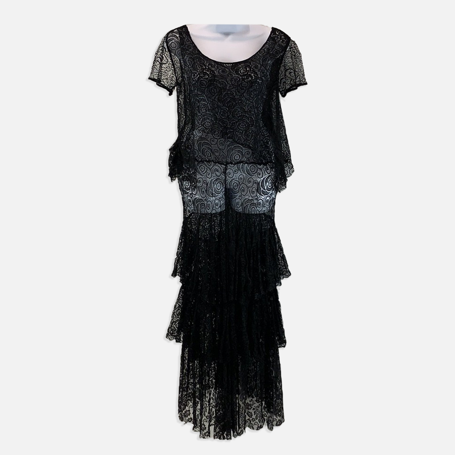 Vintage black 1910s dress