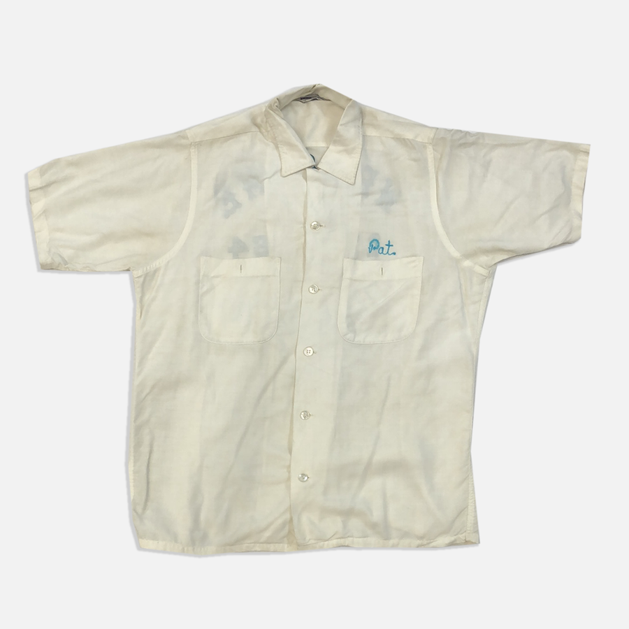 Vintage White Bowling Button Up