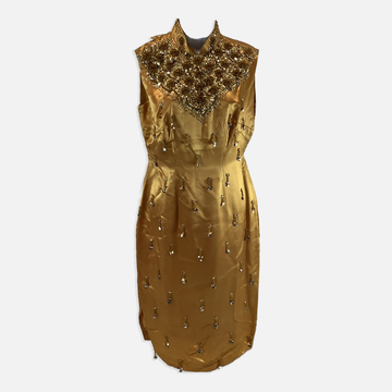 Vintage 1960s Japanese gold dress