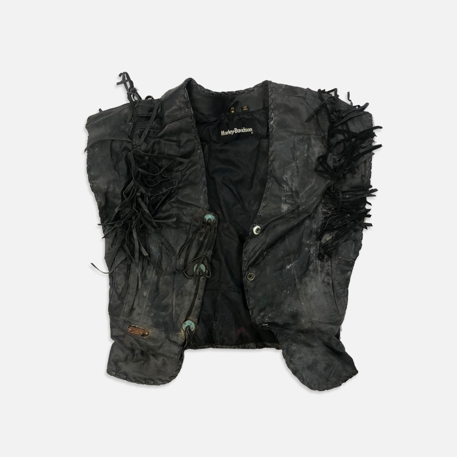 Vintage harley davidson clearance leather vest