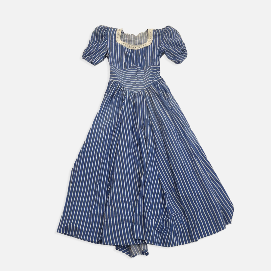 Vintage Blue Striped Dress