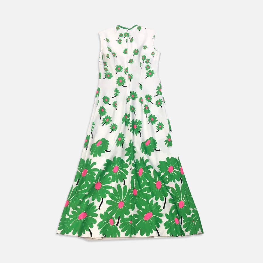 Vintage Green Floral Dress