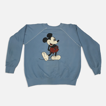 Vintage Mickey Mouse Baby Blue Crewneck Sweater - No Size