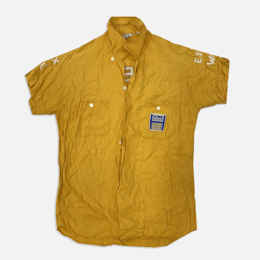 Vintage Mustard Yellow Bowling Button Up 1950s-1960s