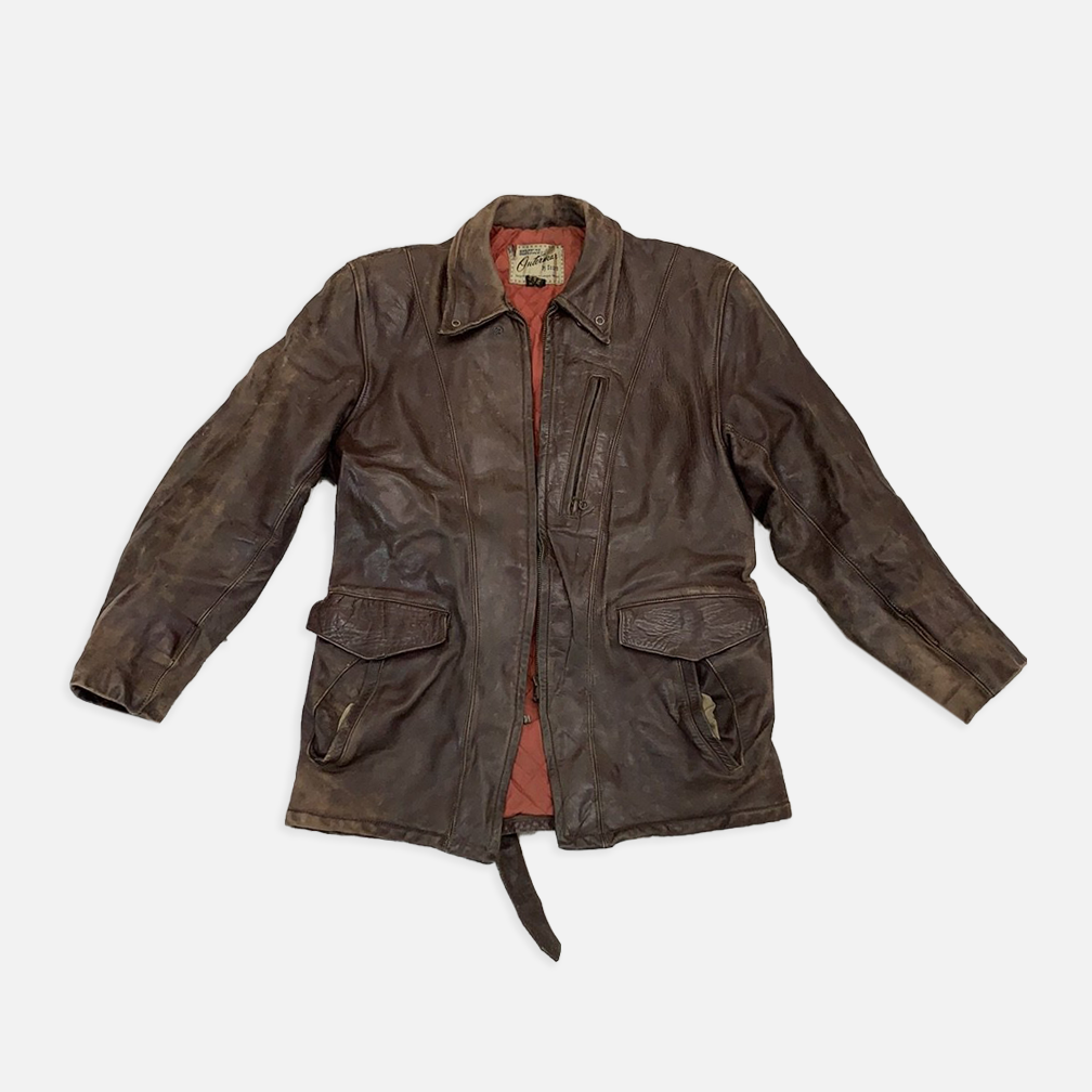 Eurochasse Brown Leather outlet Jacket