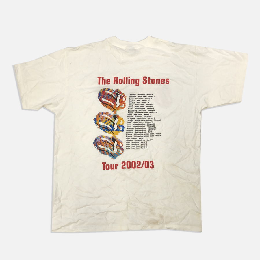 Vintage 2002/03 White Rolling Stones T Shirt