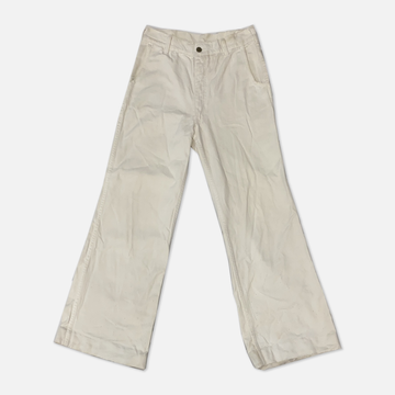 Vintage Brittania Wide Leg Cream Denim Pants - W30 - The Era NYC