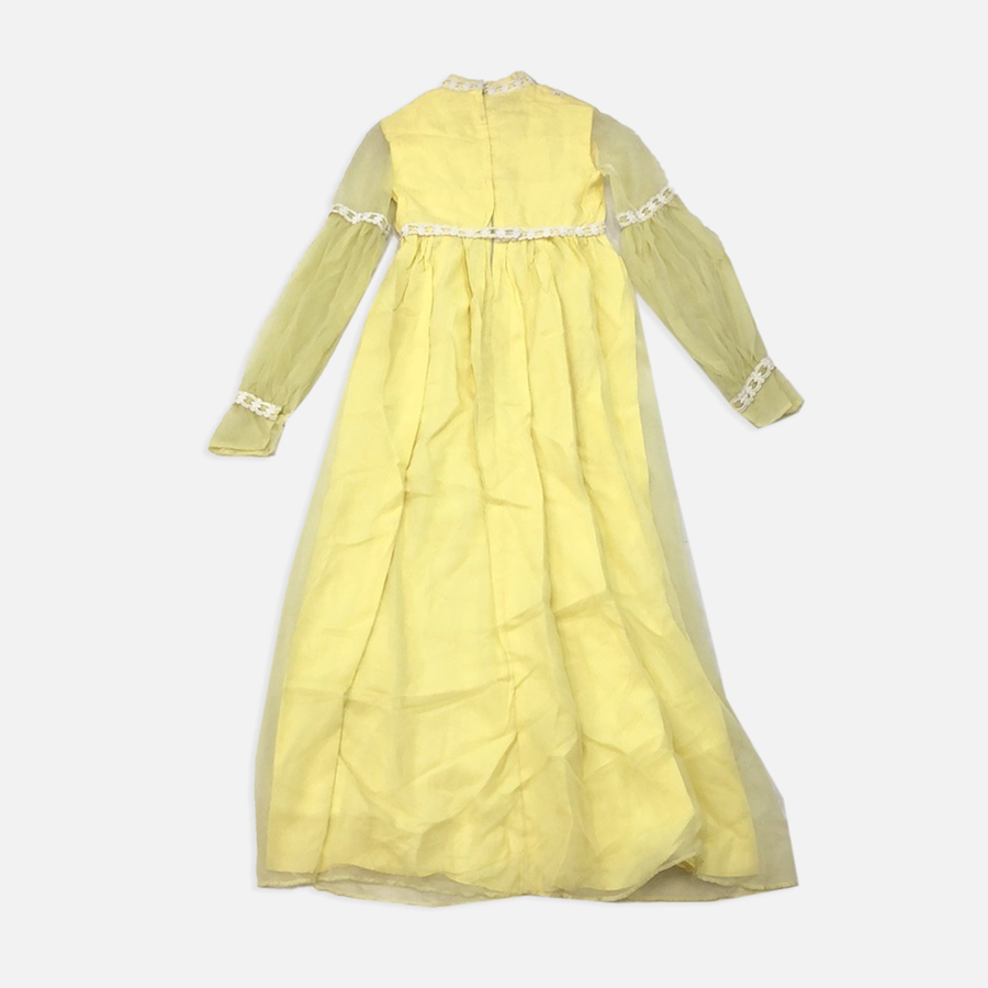 Vintage 1960s yellow maxi dress