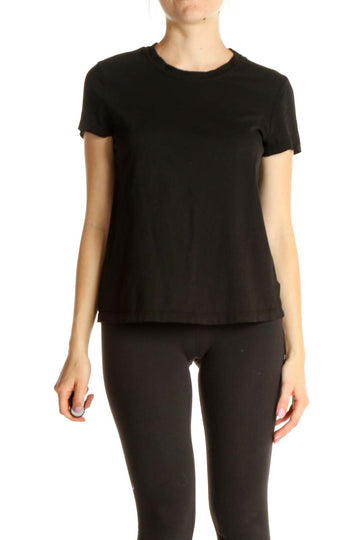 Black Solid All Day Wear T-Shirt