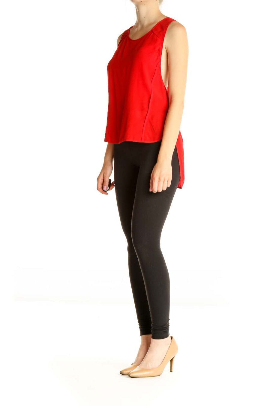 Red Solid Blouse