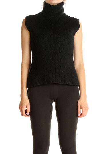 Black Solid Sweater