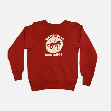 Vintage Pannil Marshdale Mustangs Red crewneck sweater