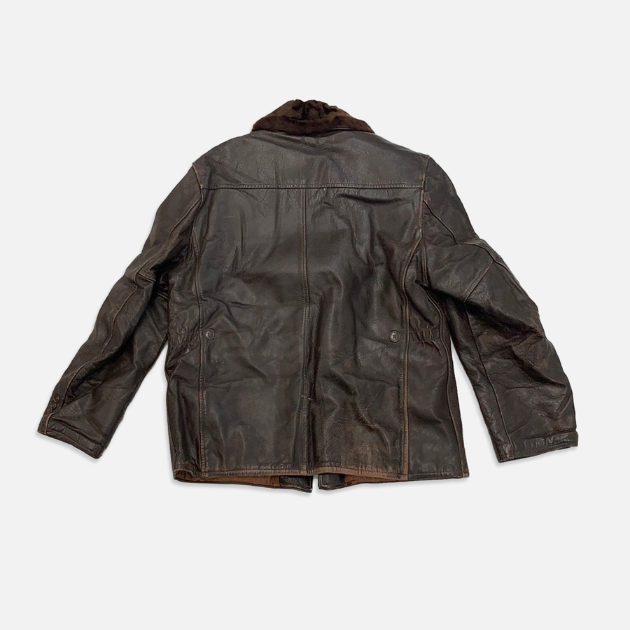 Vintage Guide Master styled by wolf leather jacket