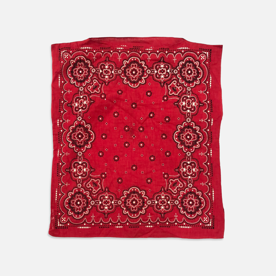 Vintage Red Paisley Top