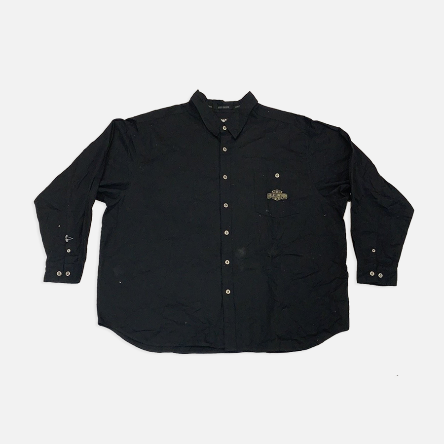 Vintage Harley Davidson Black Button Up Shirt