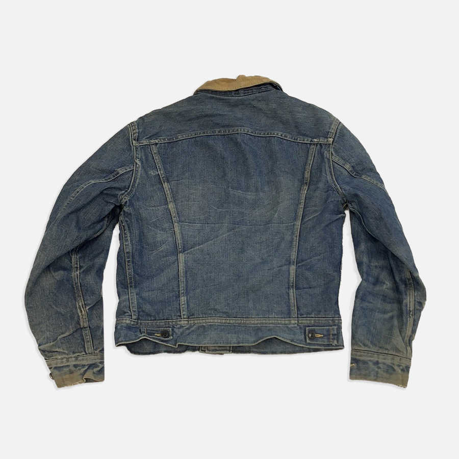 Vintage Lee Storm Rider Denim Jacket Size Large Distressed Made USA Blue  90s | eBay