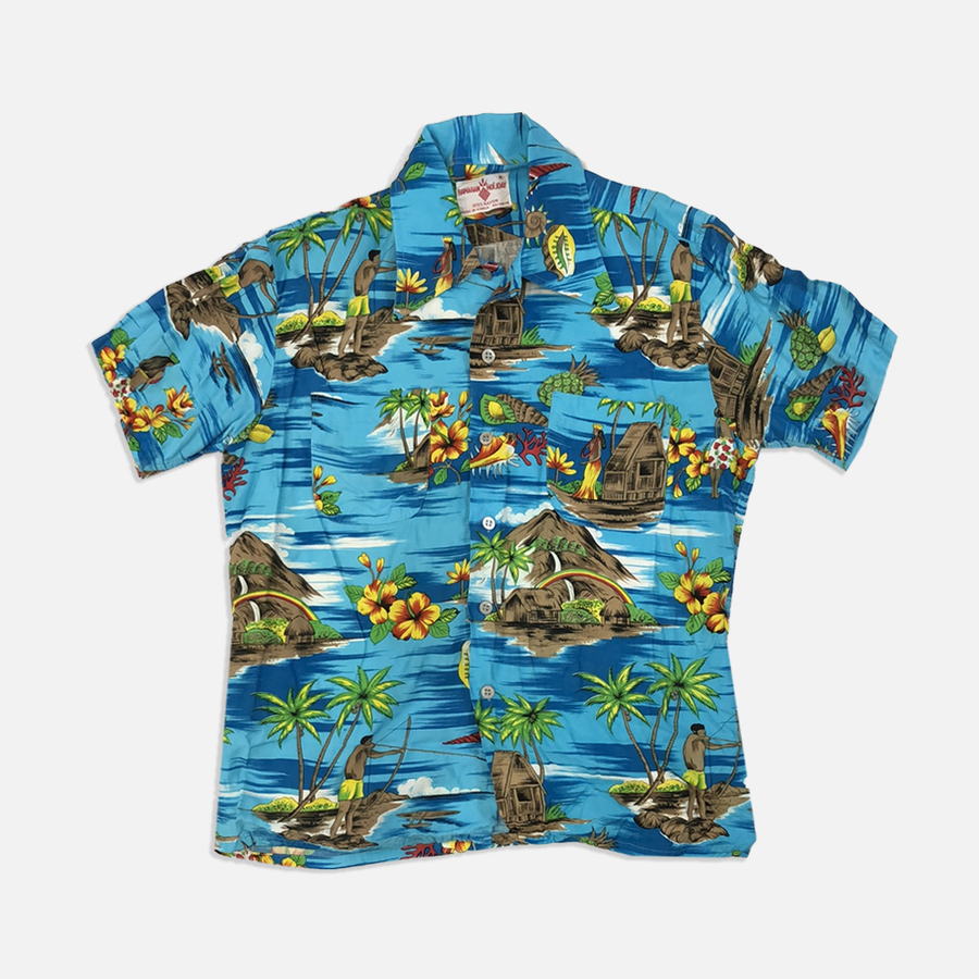 Vintage Hawaiian Holiday Men’s Short Sleeve Button Up
