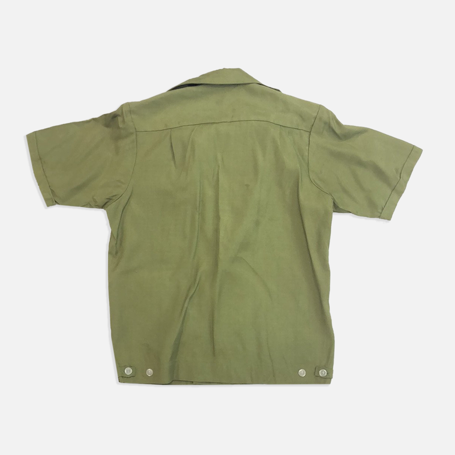 Vintage Army Short Sleeve Button Up