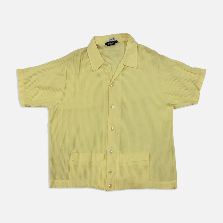 Vintage Clubman Sportswear Yellow Short Sleeve button up