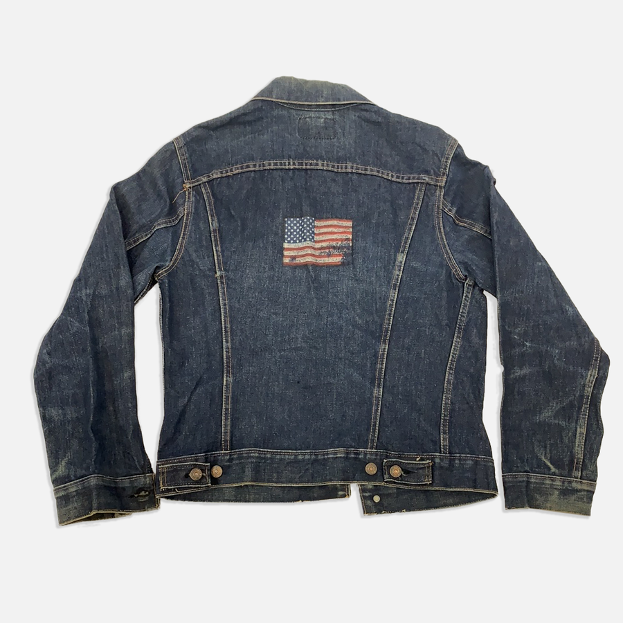 Vintage Levi’s Big E American Flag Denim Jacket