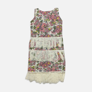 Vintage Floral Fringe Dress