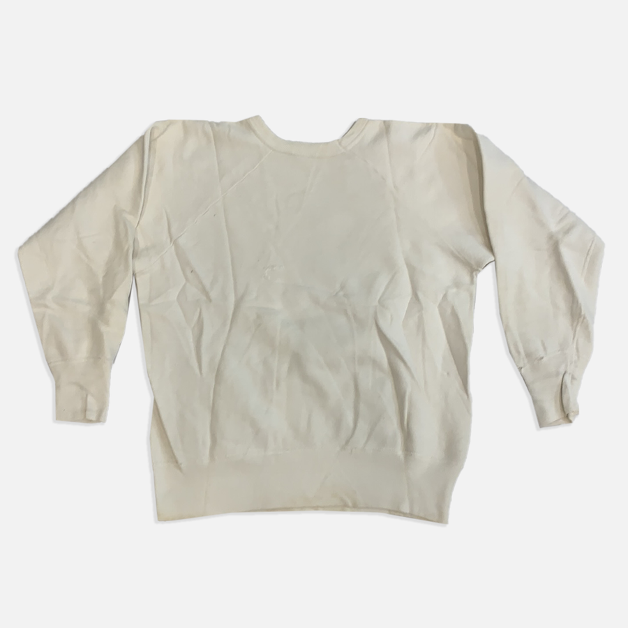 Vintage Cream Hanes Wind Shield Crewneck Sweater